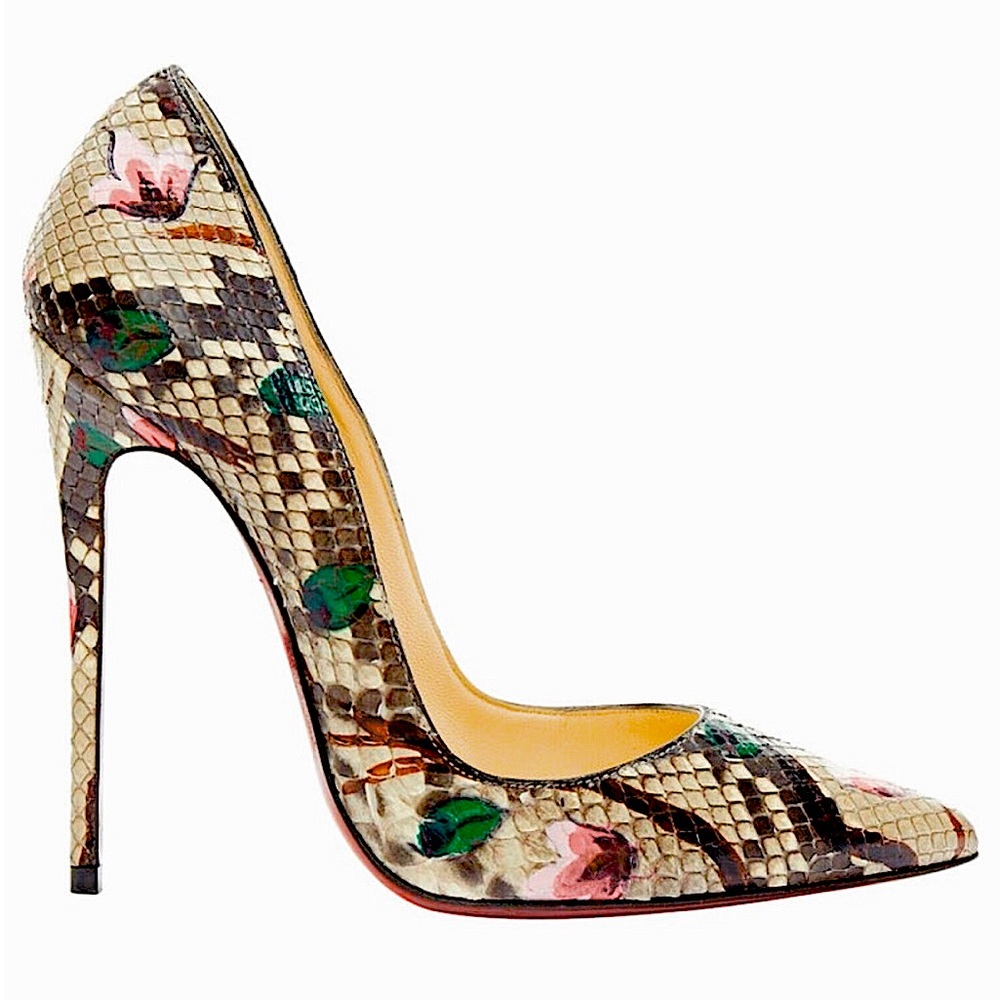 Christian Louboutin So Kate 120 Python Flower 39.5
